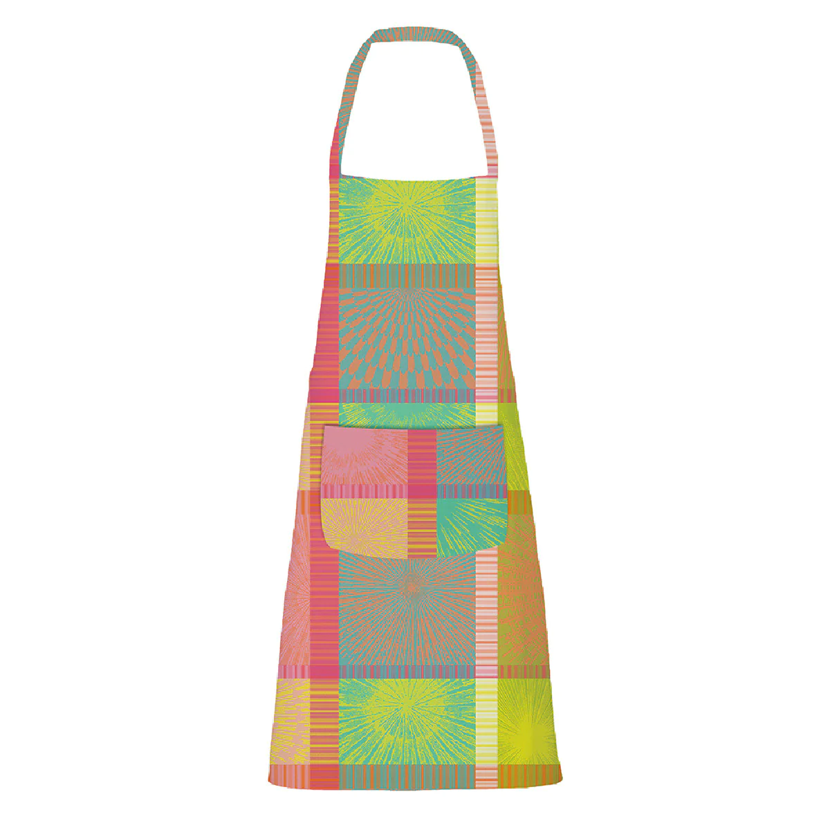 Tablier enduit imperméable pur coton multicolore 73X86 Garnier Thiebau