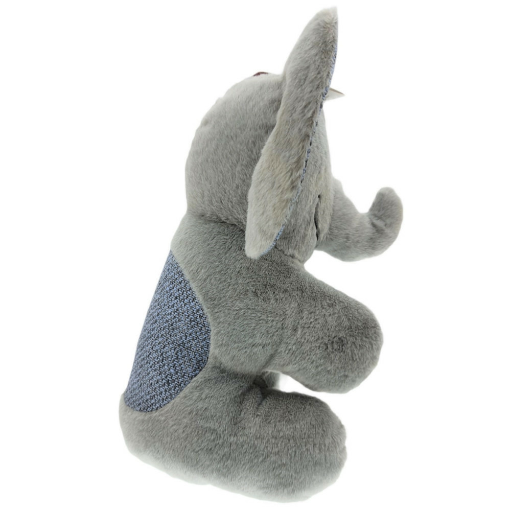 Peluche henny éléphant gris hauteur 38 cm jouet pour chien