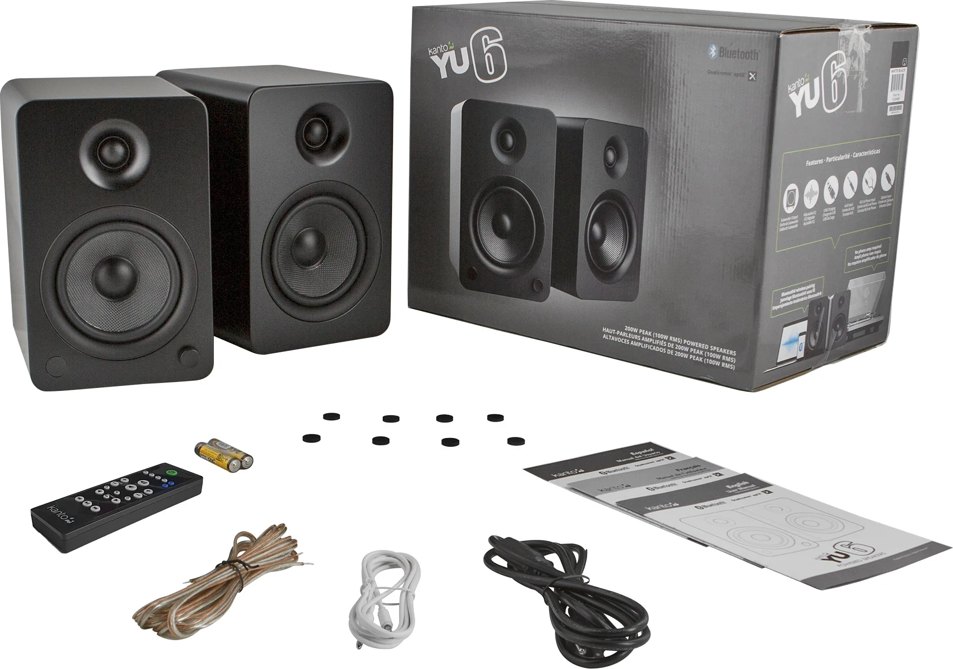 Kanto YU6 Noir (la paire) Enceintes sans fil hi-fi