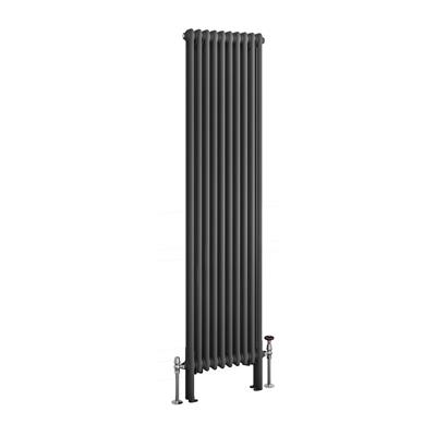 Eastbrook Imperia 2 koloms radiator 45x180cm 1487W antraciet