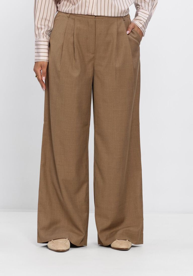 bruine bruuns bazaar wijde broek waterlilybbvala pants