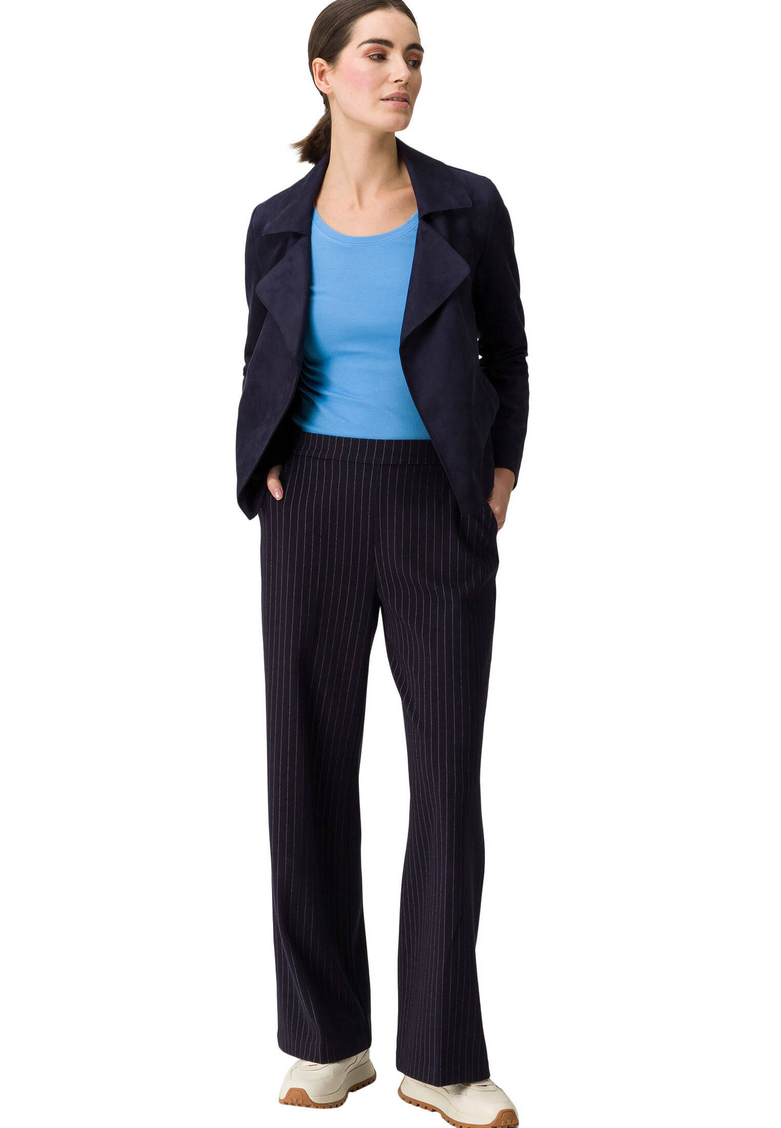 zero| Damen Blazer in Lederoptik