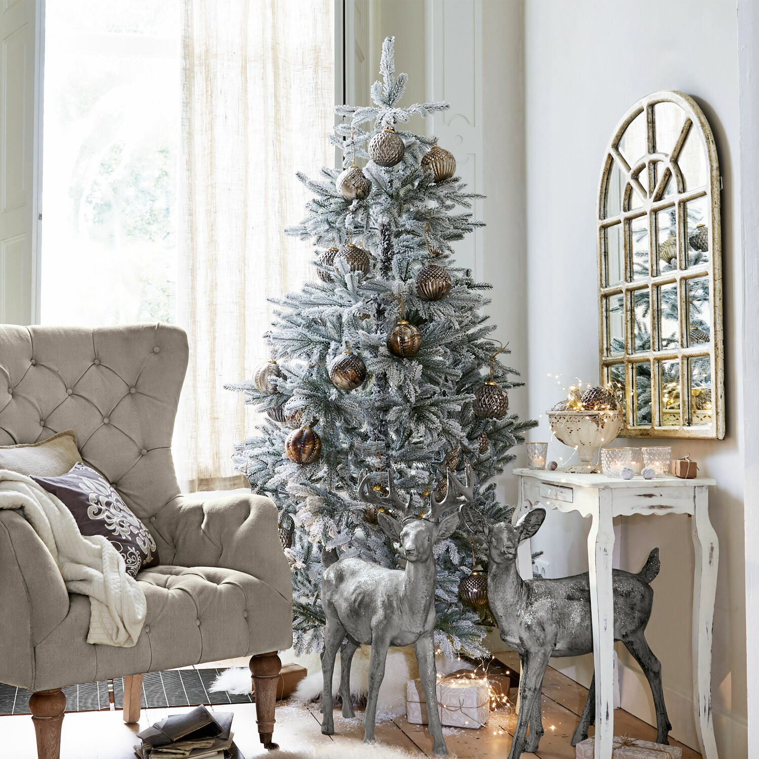 Weihnachtsbaum Lokossa grün/weiß