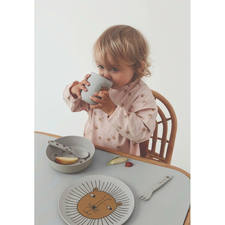 OYOY Cape Cape Bib - Lion grey