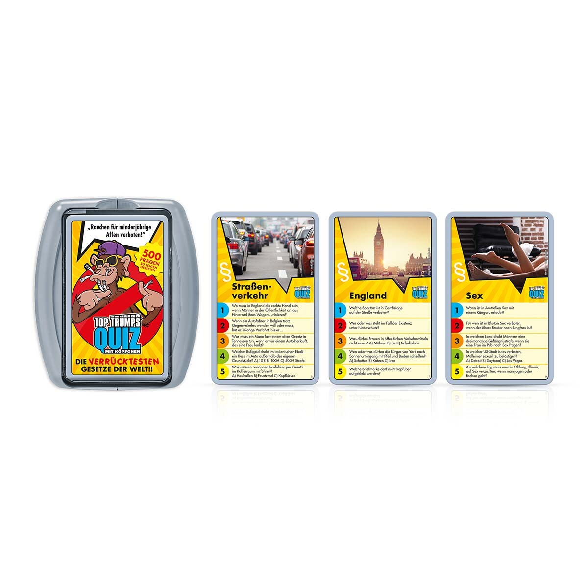 Top Trumps Quiz - Die verrücktesten Gesetze der Welt Quizspiel Wissensspiel