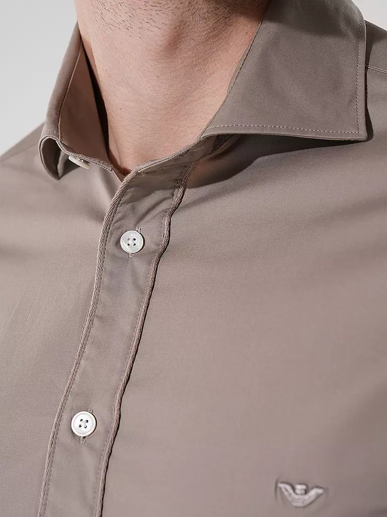 EMPORIO ARMANI Hemd Slim Fit beige