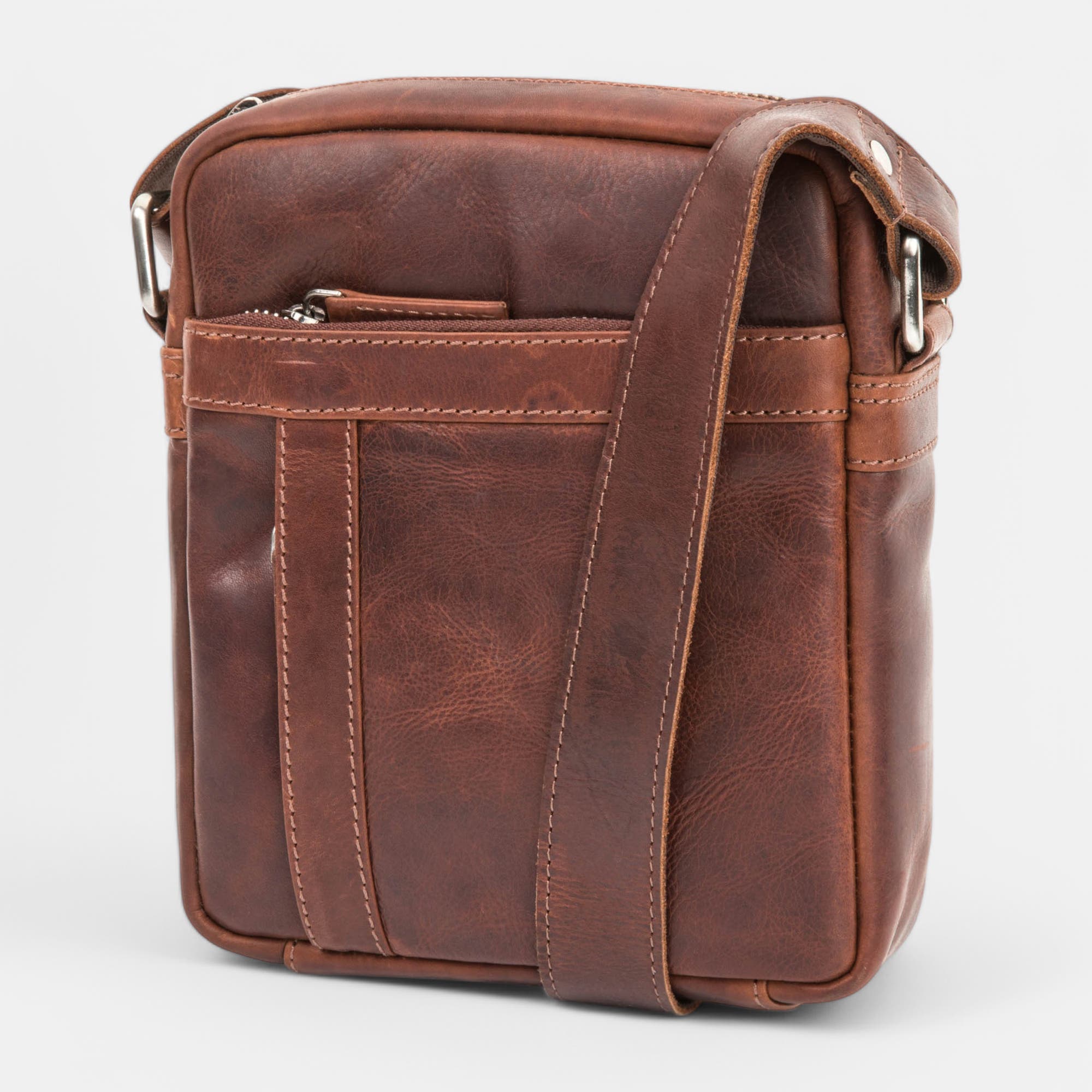 Sac homme en cuir marron