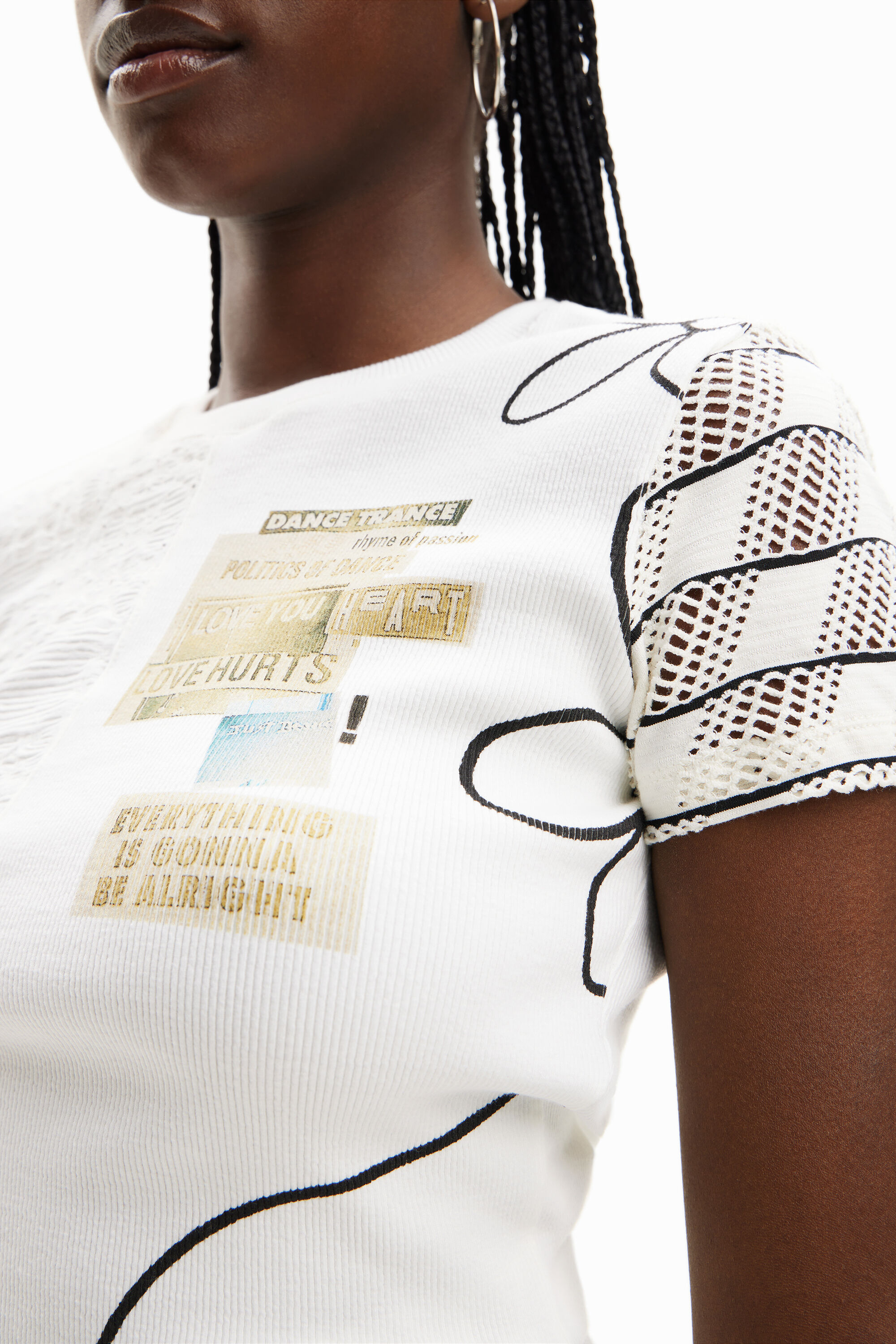 T-shirt maille texturée