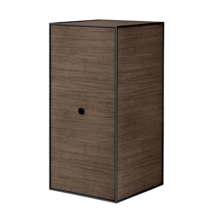 Audo - Frame Regalmodul 70 inkl. Tür, Eiche geräuchert