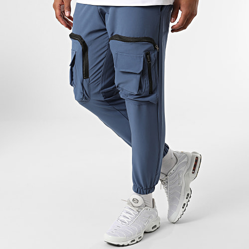 Ensemble Tee Shirt Poche Et Pantalon Jogging F22-908T Blanc Bleu