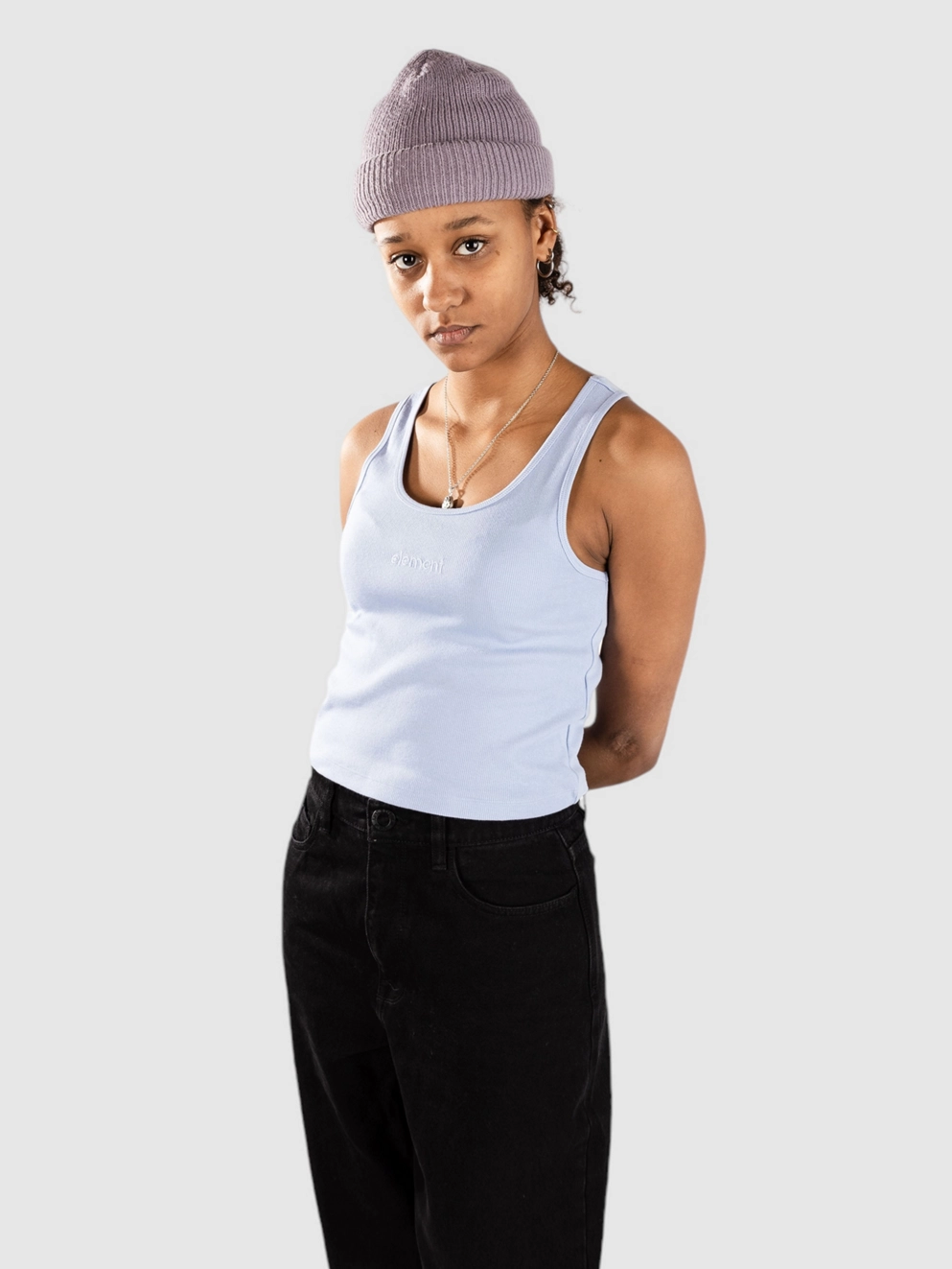 Element Yarnhill Crop Tank Top blue heron