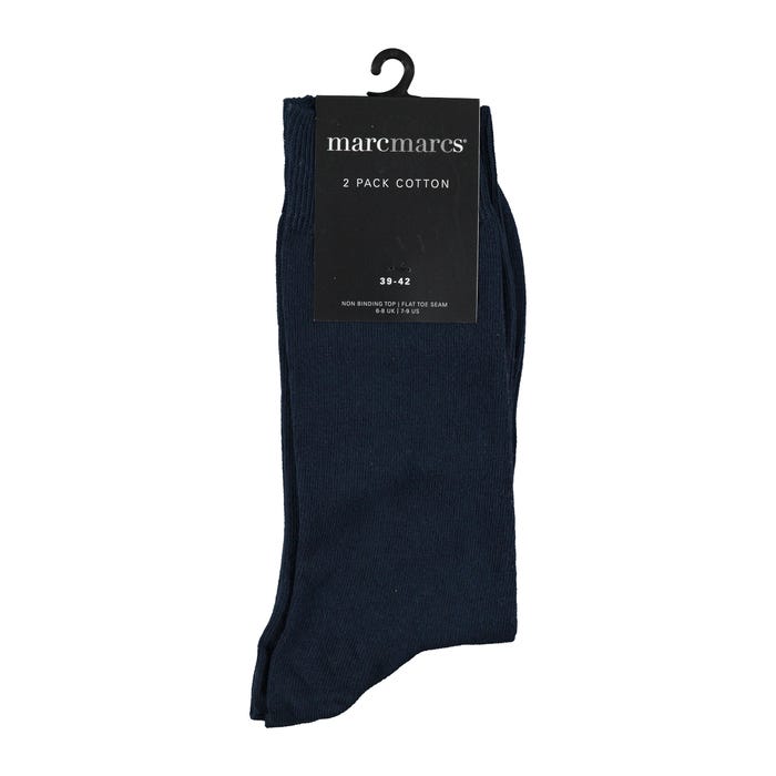 Marcmarcs-2-pack effen herensokken