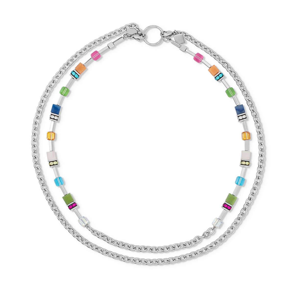 Collier Coeur de Lion Géocube Iconic Boho acier