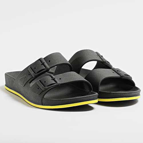 Sandales Brasilia Black Yellow Fluo