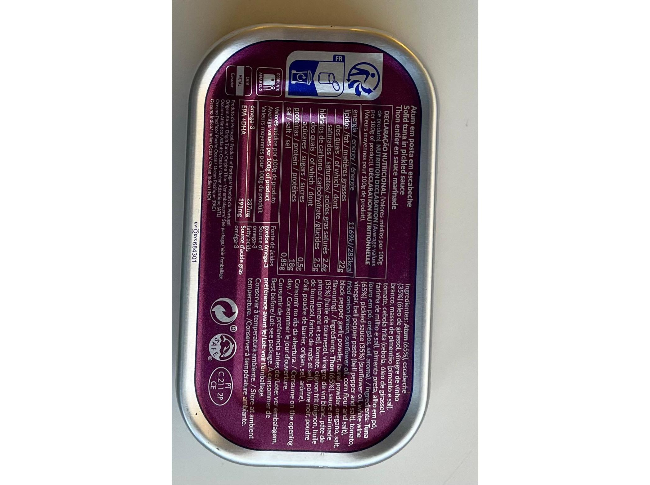 ATUM EM ESCABECHE BOM PETISCO 120G