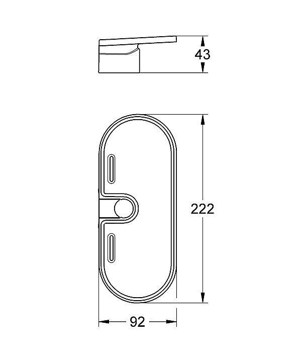 Porte-savon chrome pour barre de douche Vitalio Grohe