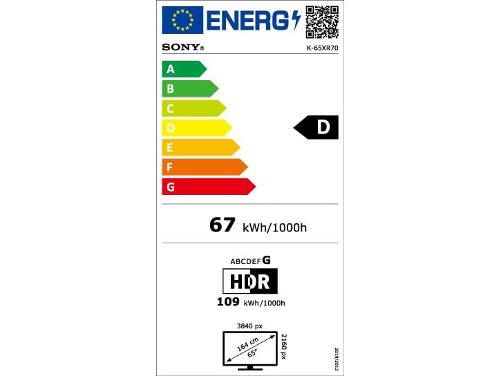Sony TV K-65XR70A 65