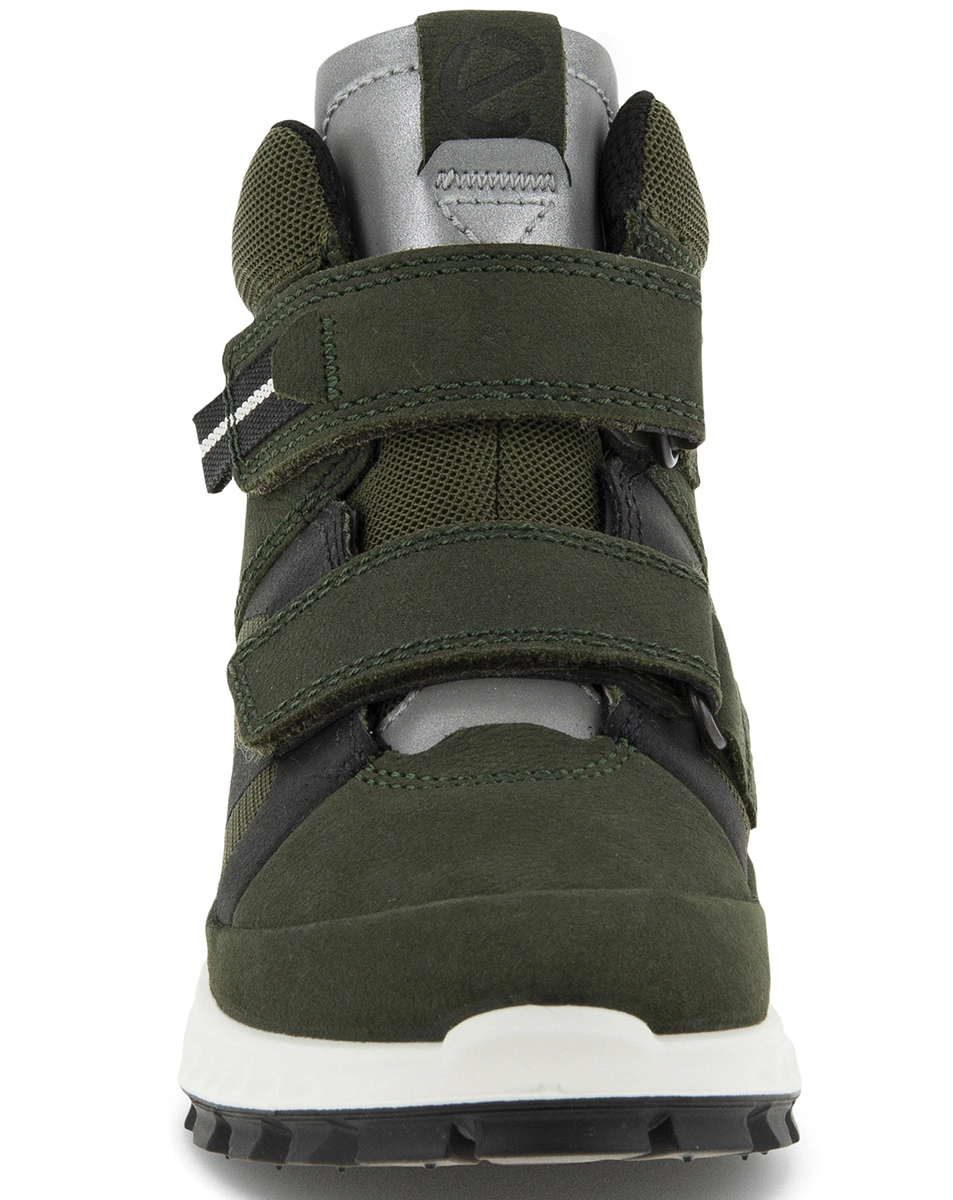 Leder-Klettstiefel EXOSTRKids/JUNIORS gefüttert in deep forest