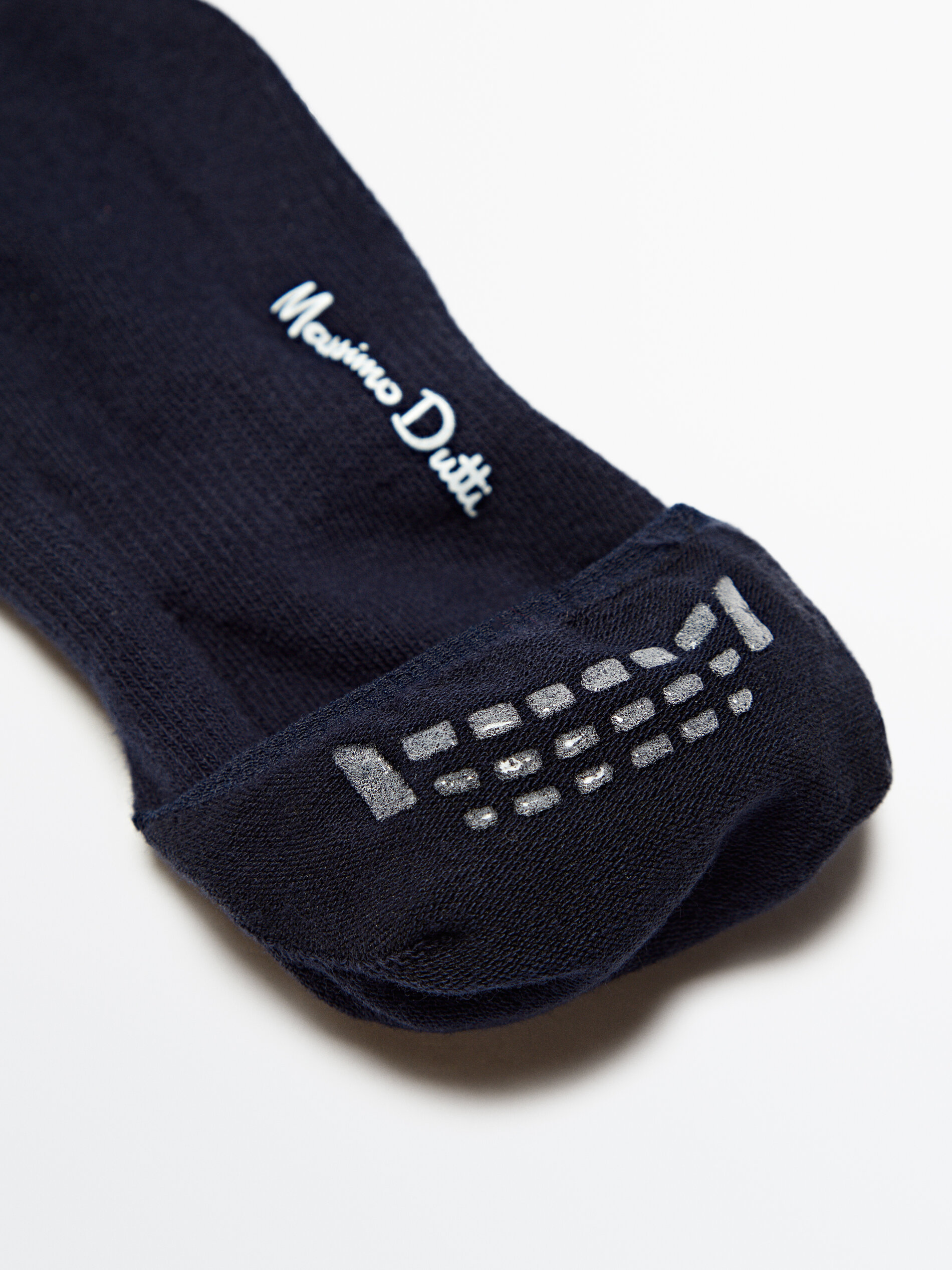 Pacote com 3 pares de meias invisíveis em mistura de algodão - AZUL MARINHO