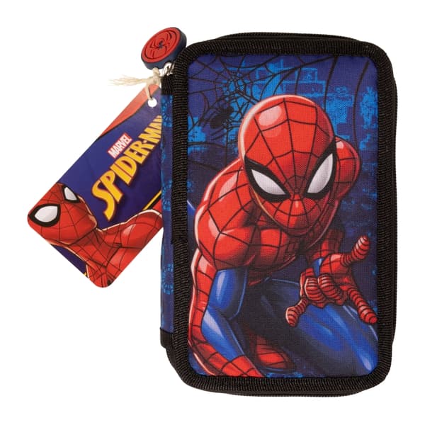 Spider-Man Dobbelt pennal med innhold (017808516)