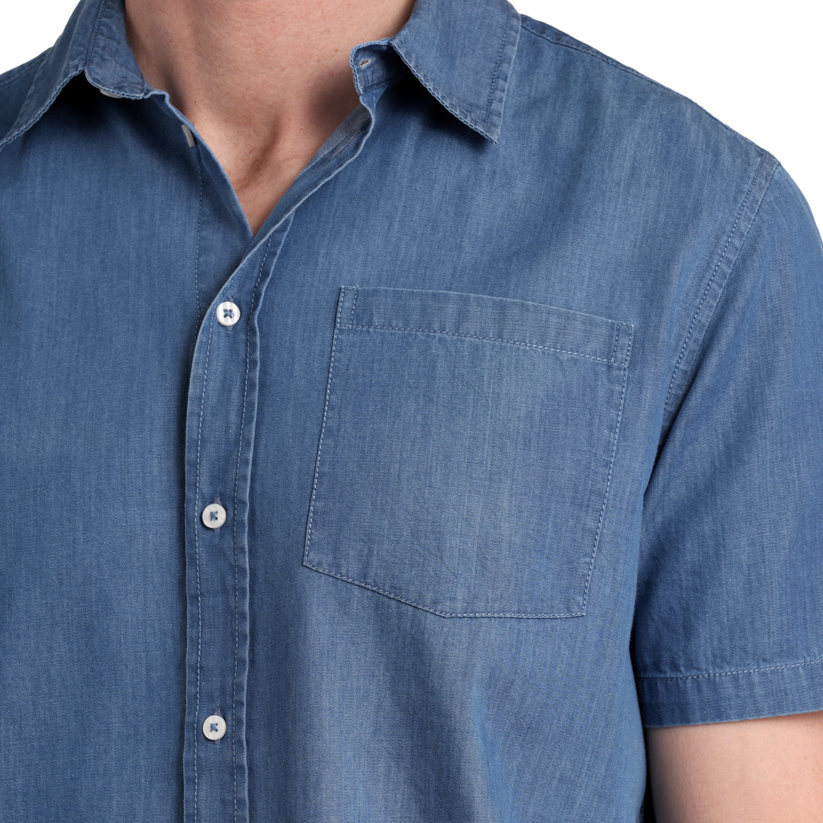 VanVaan Herren Hemd in Jeans-Optik blau