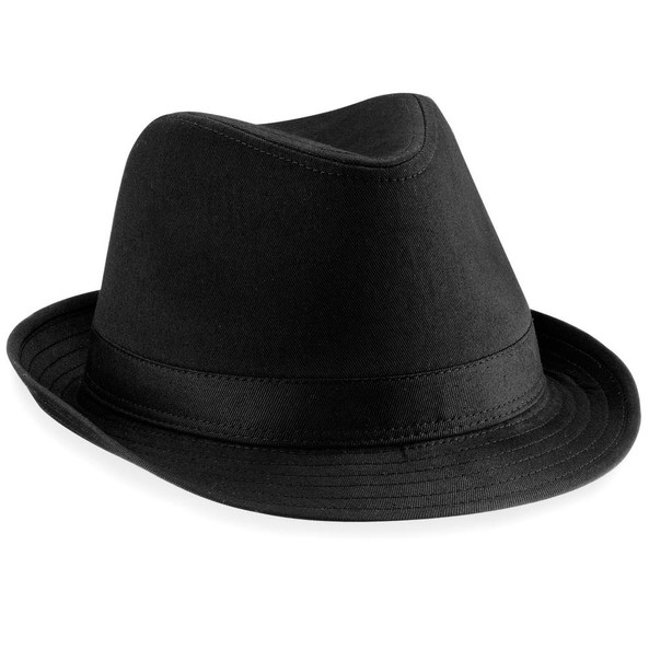 Beechfield B630 - Chapeau Fedora Élégant en Polyester et Coton