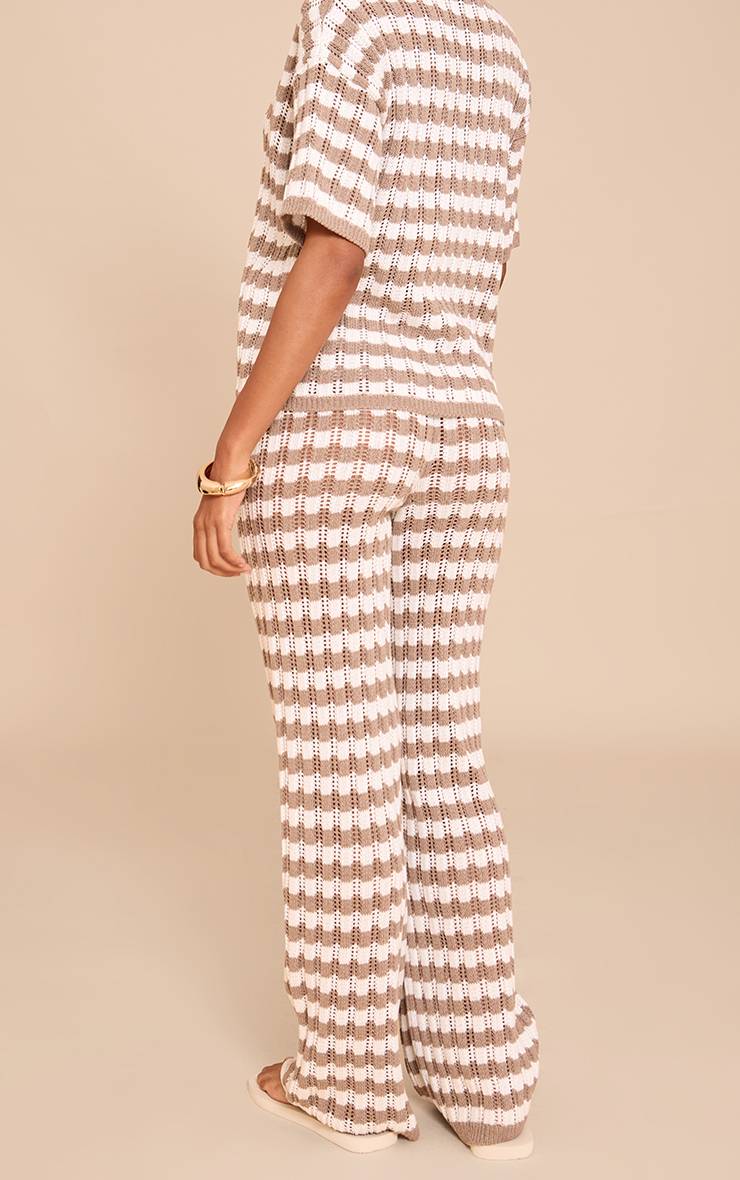 Moka Pantalon En Tricot À Rayures Crochet