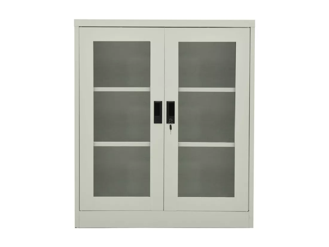 Armoire de bureau Gris clair 90x40x105 cm Acier
