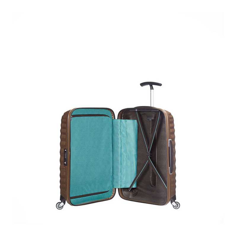 Valise cabine rigide Lite-Shock 55 cm Marron