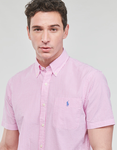 Polo Ralph Lauren - CHEMISE COUPE DROITE EN SEERSUCKER Rosa / Blanco