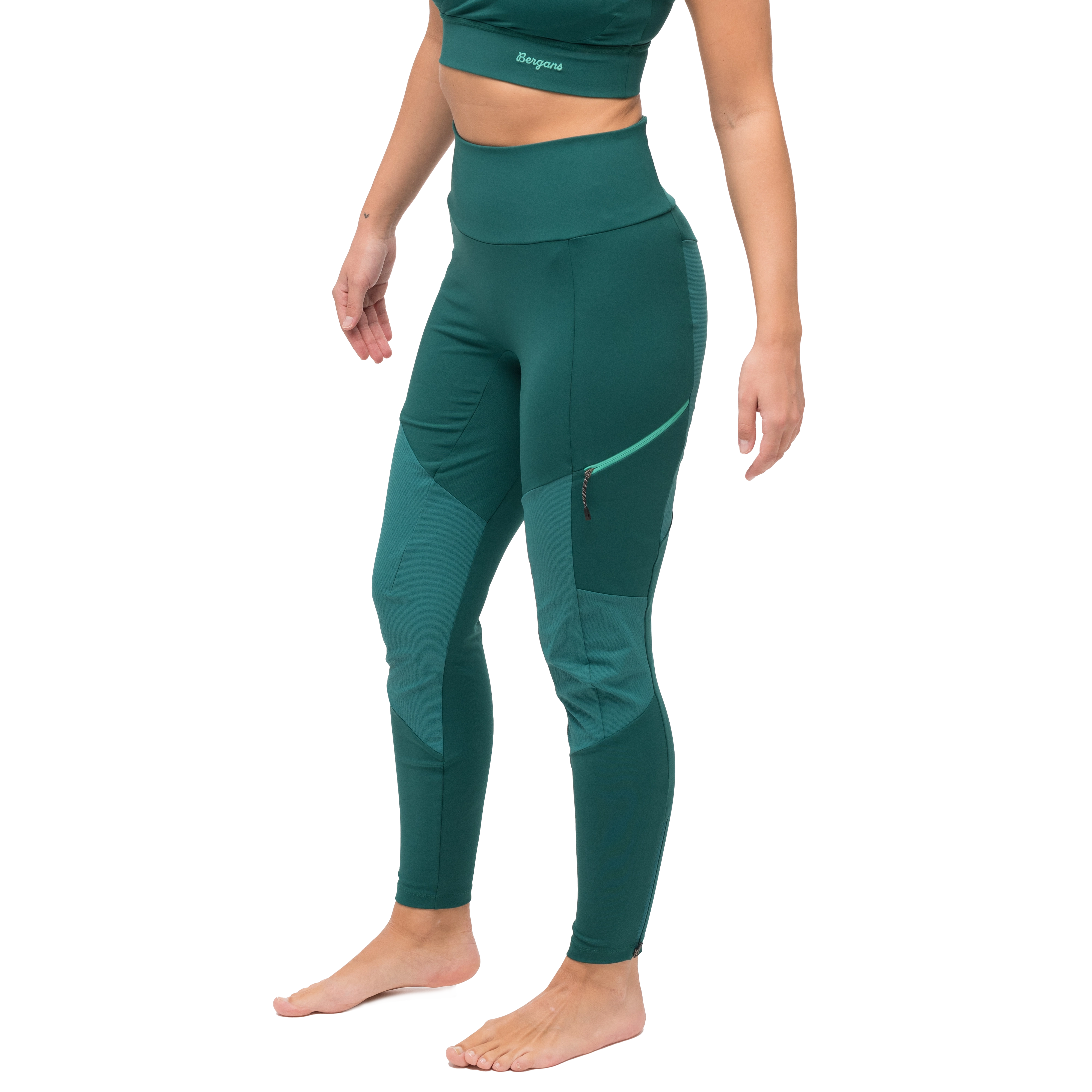 Tind Vertical Rock Tights Women Malachite Green