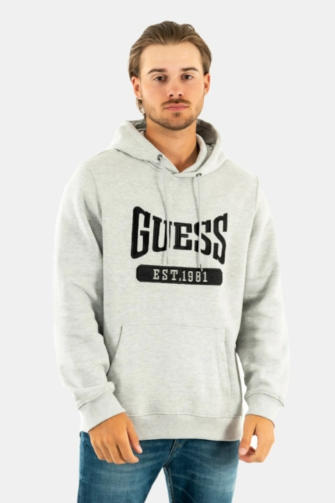 sweat guess jeans gym guess hoodie h9c9 light stone heather