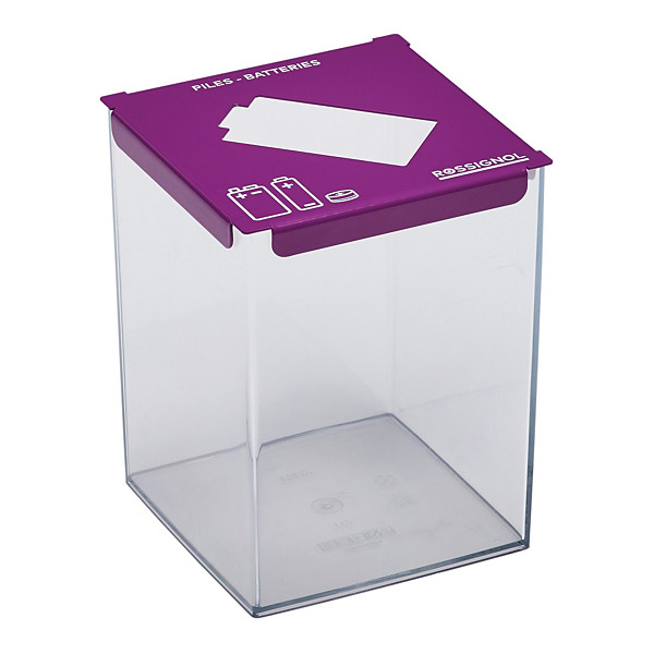 ROSSIGNOL Collecteur de piles a poser - pileo - 2l - violet securite