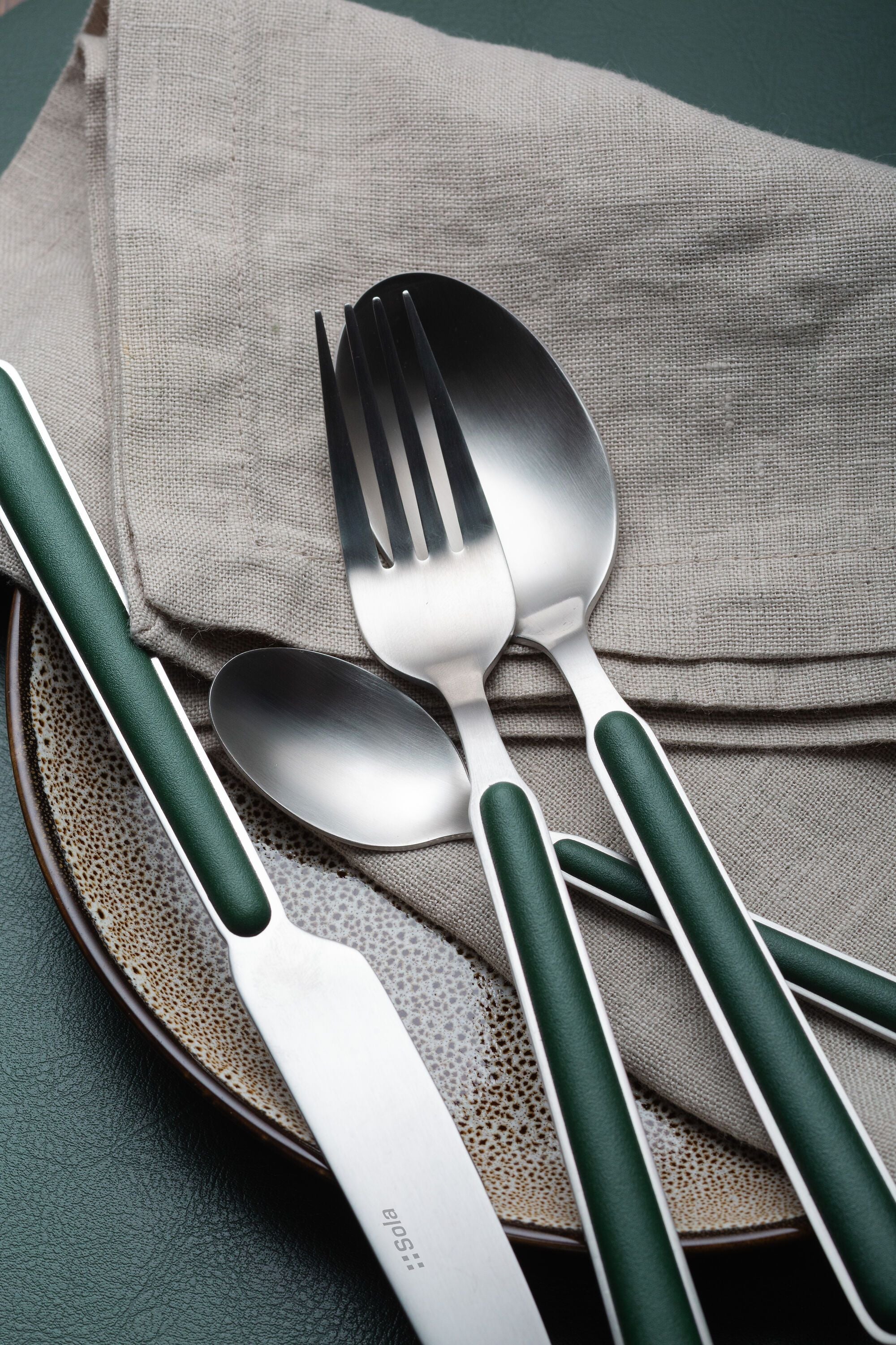 GALLERY BESTECKSET 16TLG. DARK GREEN - Dunkelgruen