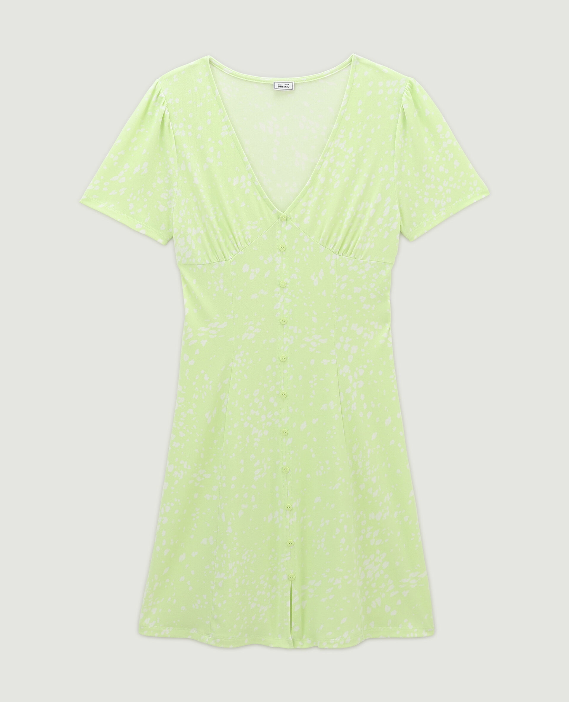 Robe courte avec boutons - Vert