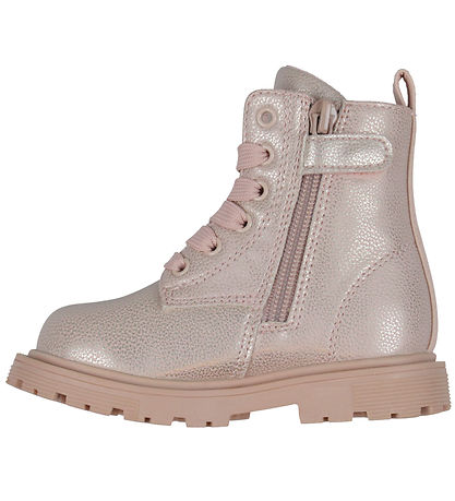 Calvin Klein Støvler - Lace-Up - Metallisk Rosa