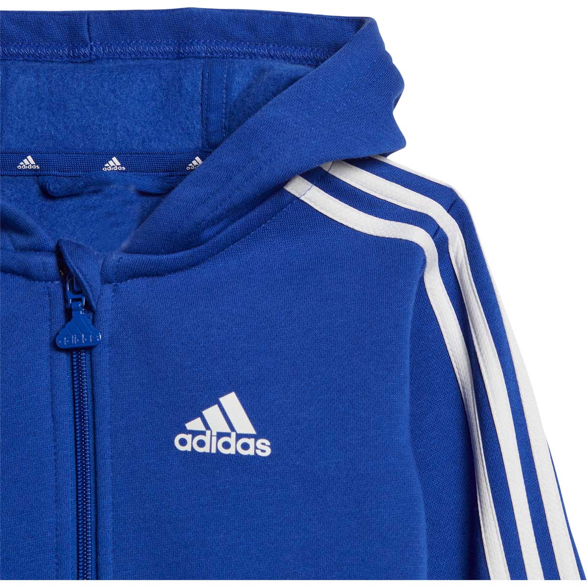 adidas 3-Stripes Full Zip Hood Joggingsæt Børn