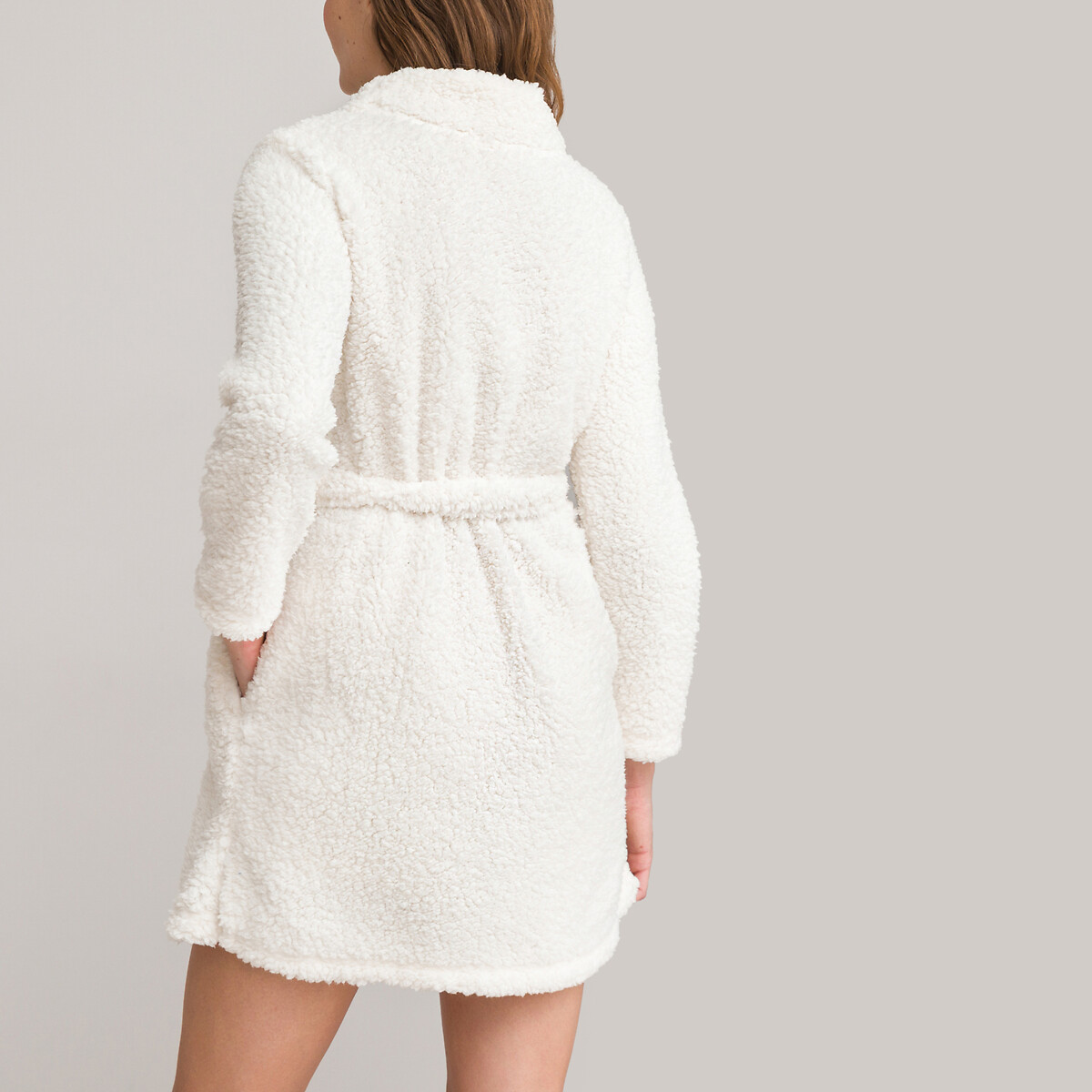 COLEÇÕES LA REDOUTE<br>Colete para usar em casa, em tricô de lã sherpa