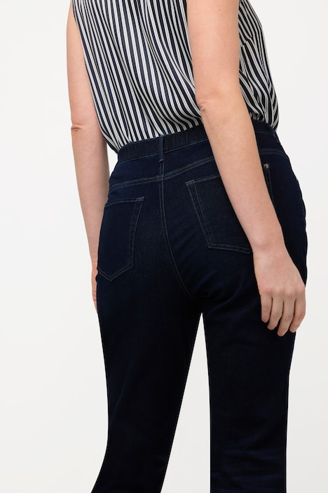 Jeans, Dark Denim, 5-Pocket-Schnitt, Elastikbund