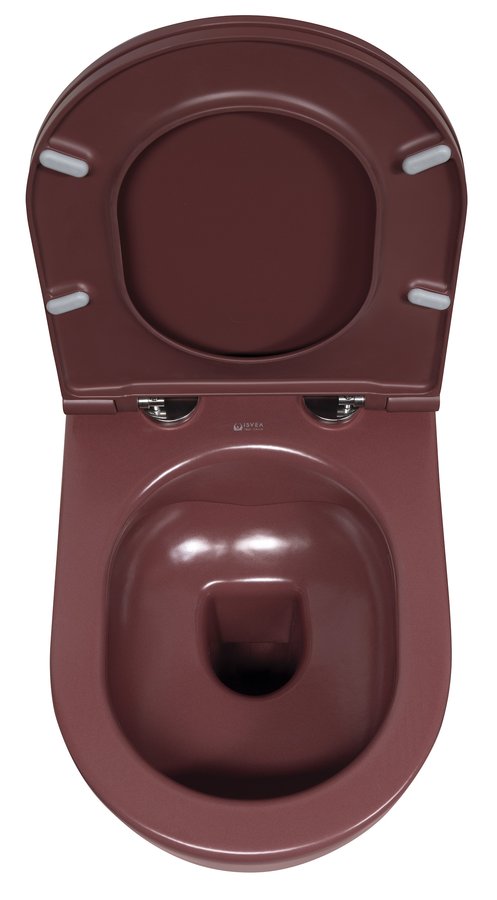 Isvea Infinity randloos toilet 53x36,5cm mat rood