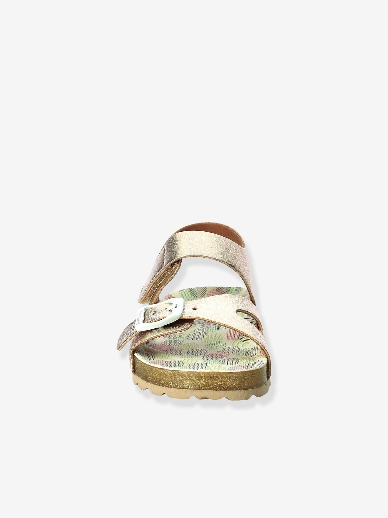 Sandálias Sunkro Sokick KICKERS®, amarelo claro, lisas.