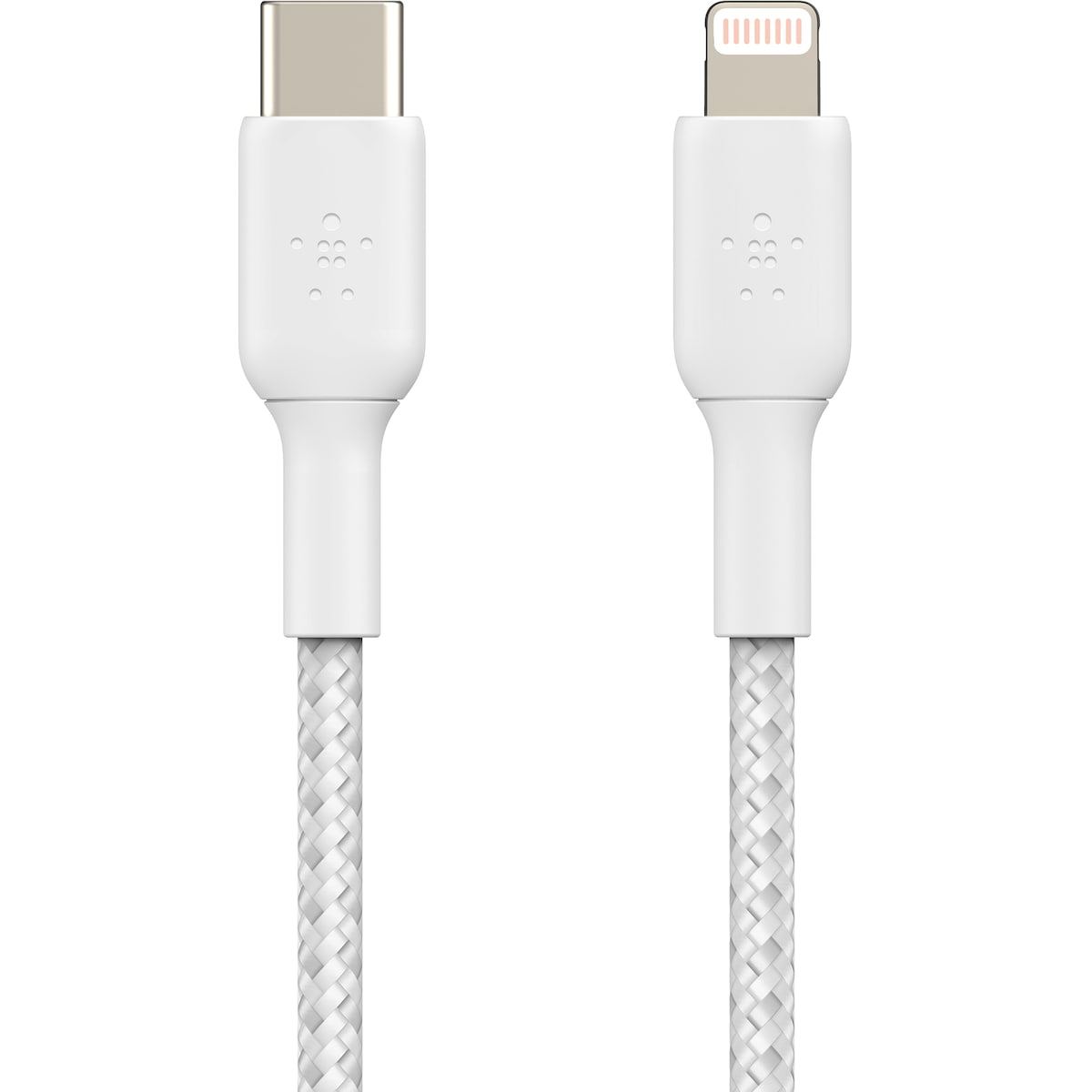 Belkin BOOST↑CHARGE USB-C til Lightning flettet kabel 2 m (hvit)