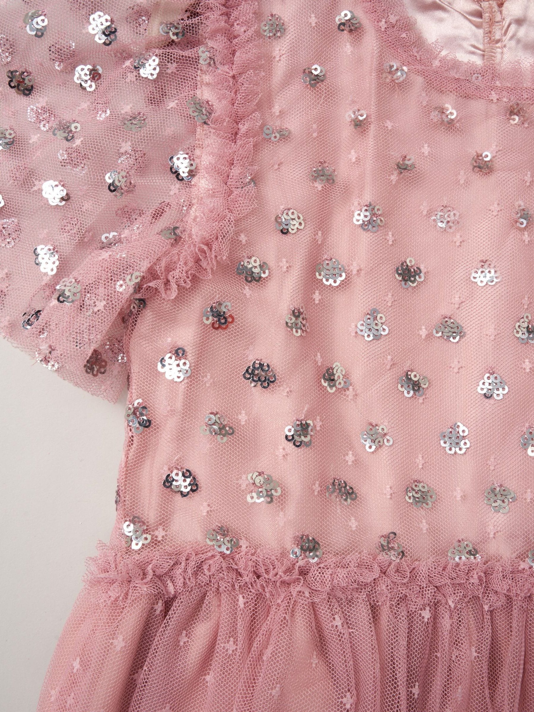 Roze - Miss Cluster Paillettenwatervaljurk