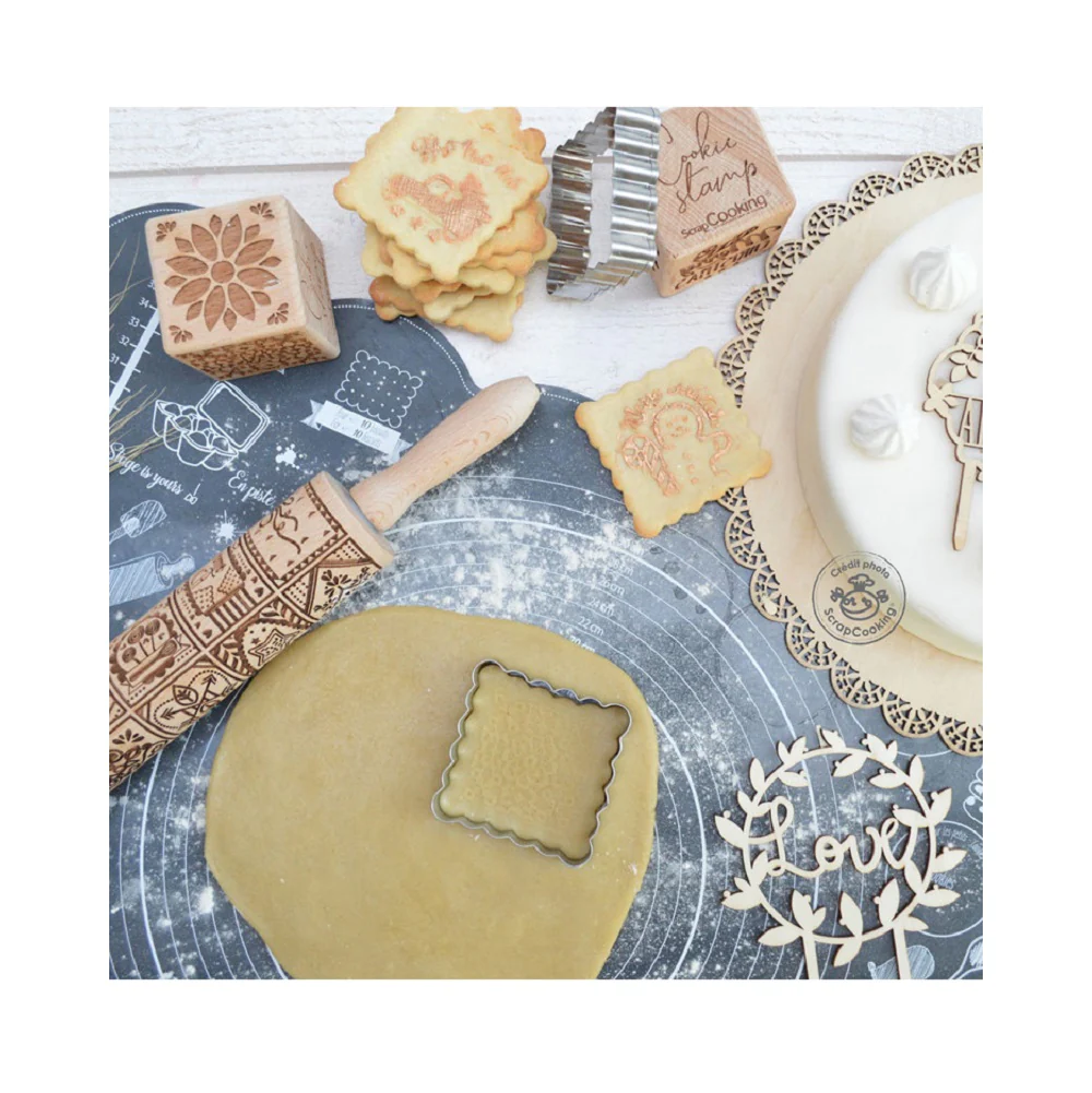 Rouleau empreintes bois Home made Scrapcooking