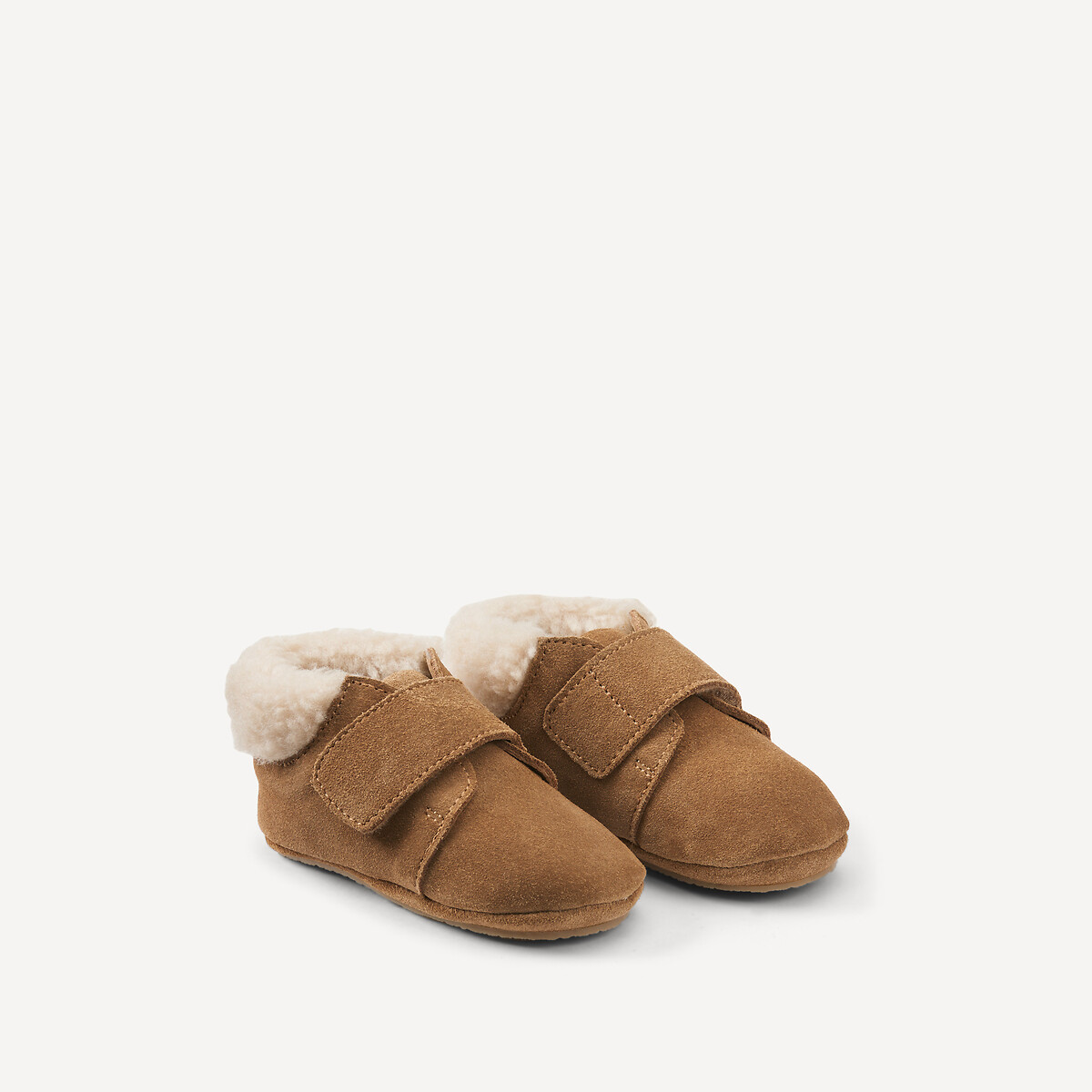 COLEÇÃO LA REDOUTE<br>Pantufas de camurça com sherpa