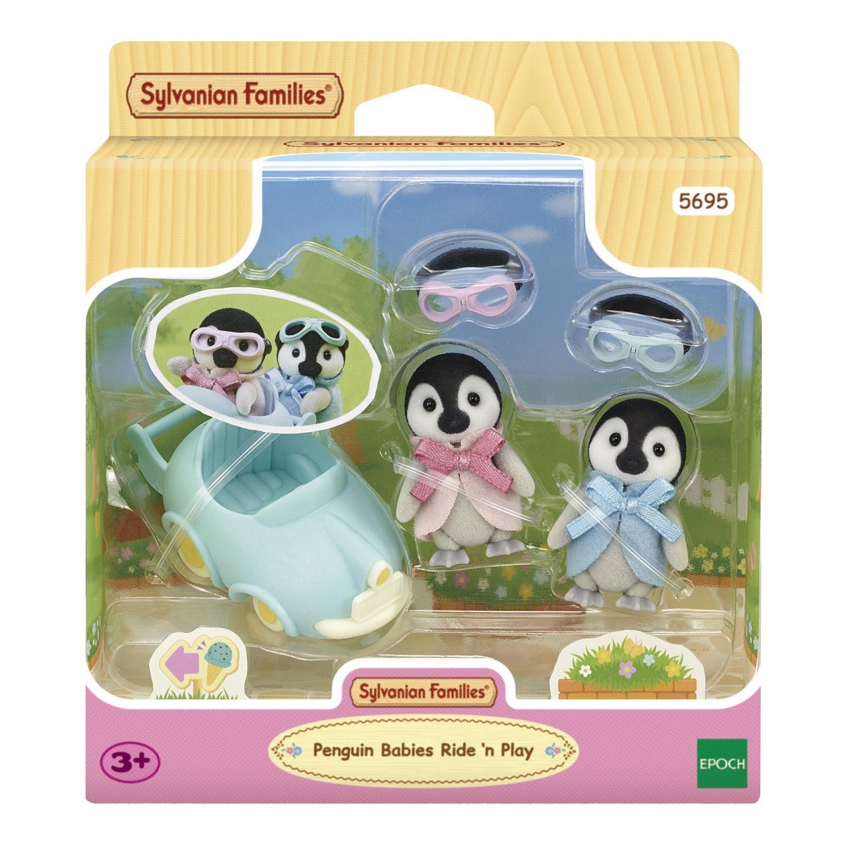Les jumeaux pingouin et leur voiture - Sylvanian Families 5695