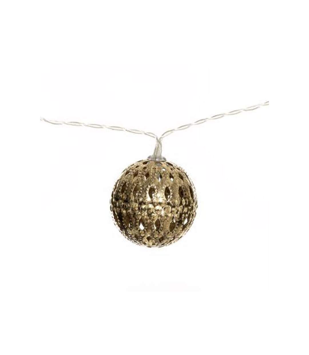 Guirlande Lumineuse Led 10 Boules 165cm Or