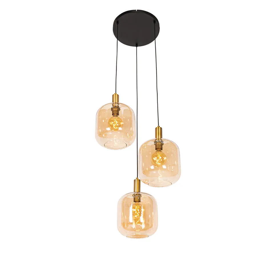Qazqa hanglampen zuzanna oranje e27