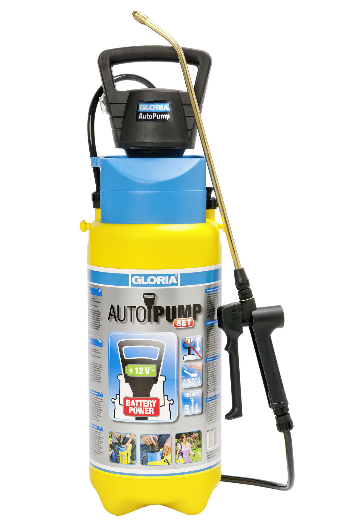 Gloria Drukspuit Prima 5 met Automatische Pomp - Drukspuiten - 5 l - 125 cm