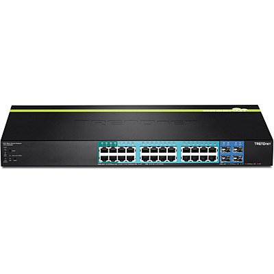 Trendnet TPE-2840WS commutateur réseau Géré Gigabit Ethernet (10/100/1000) Connexion Ethernet, supportant l'alimentation via ce port (PoE) 1U Noir